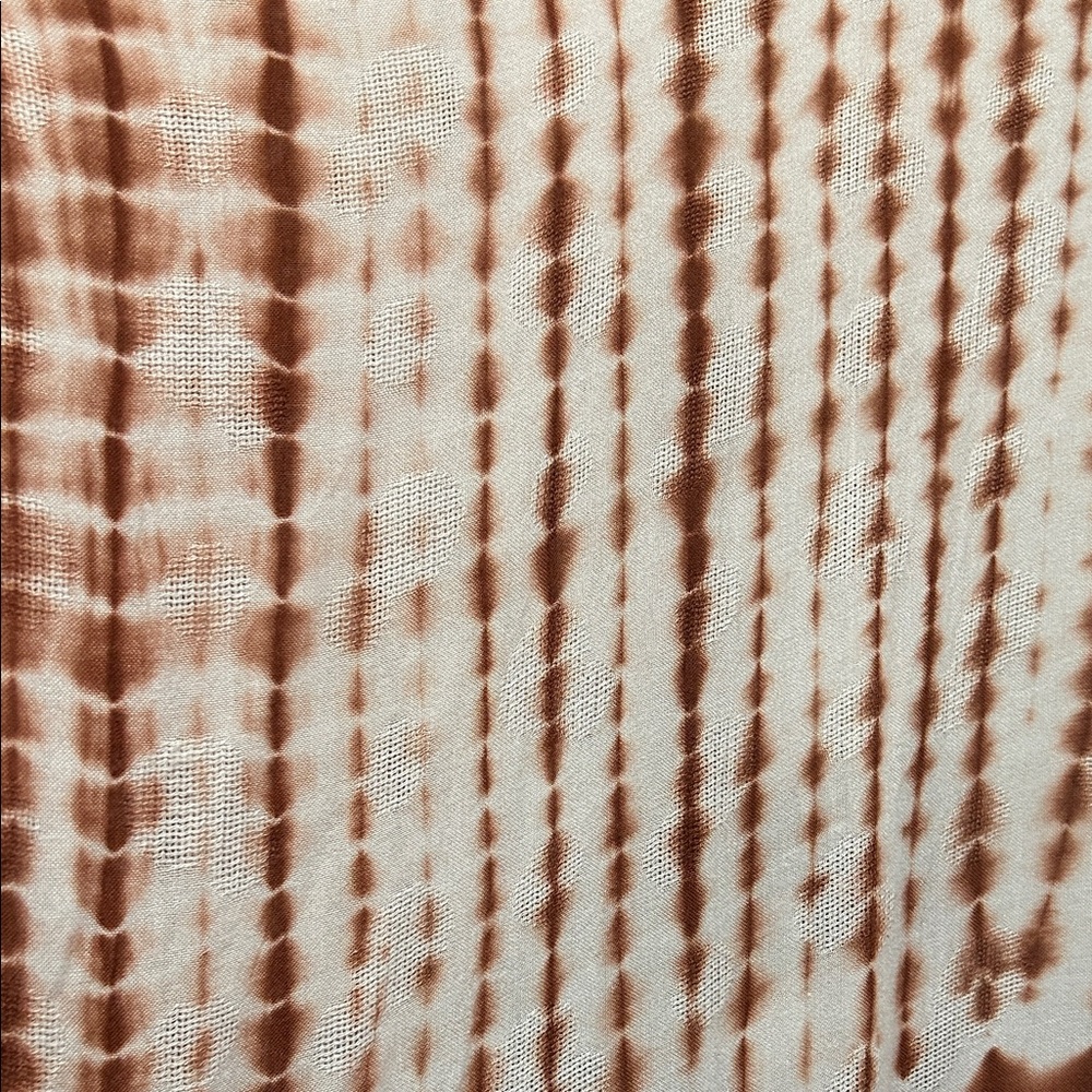 Angie Kimono Women’s One Size Brown Tie-Dye Fringe Boho Kaftan Coverup - Picture 8 of 16